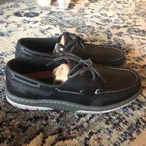 Used Sperry tarpon ultralite black boat shoes, 11